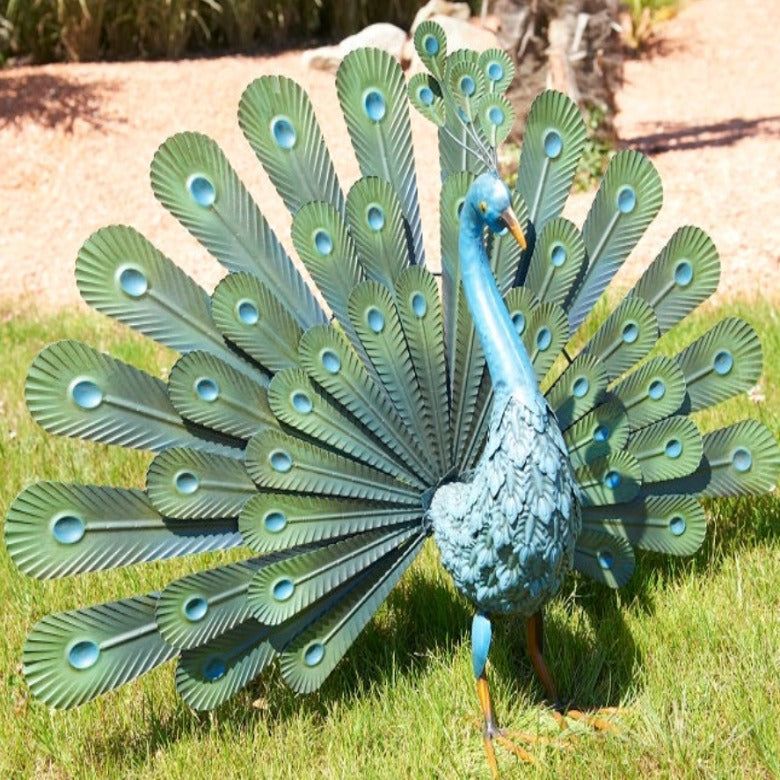 Декоративна градинска фигура на паун, PEACOCK